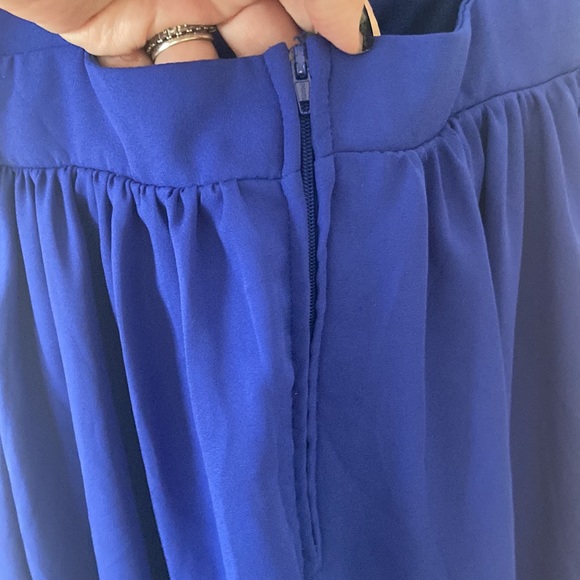 Royal blue homecoming or wedding guest tie back open back dress size 0 - Picture 4 of 5